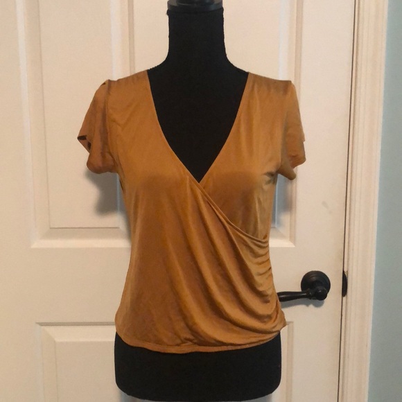 Moda Tops - Burnt copper 100% silk Blouse